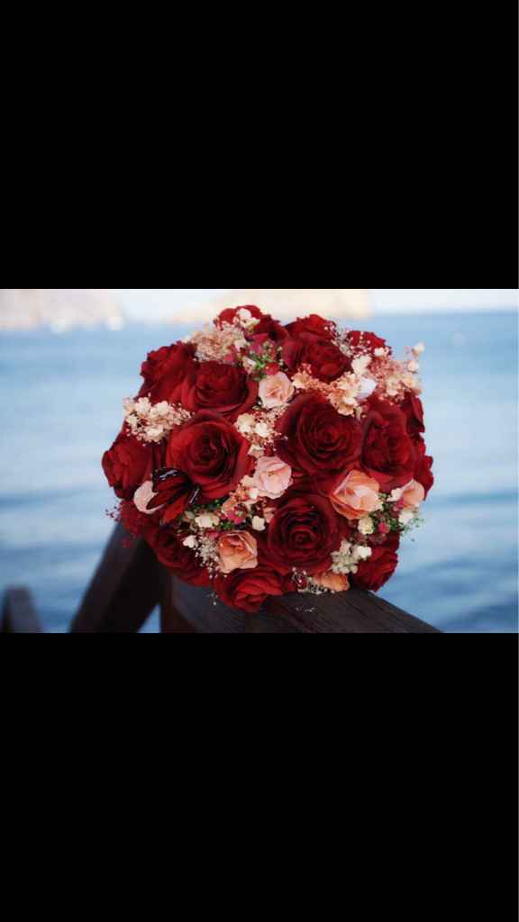 Ramo de novia preservado rojo - 5