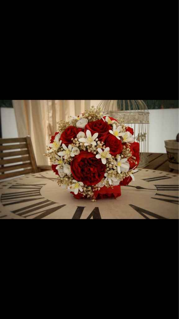 Ramo de novia preservado rojo - 6