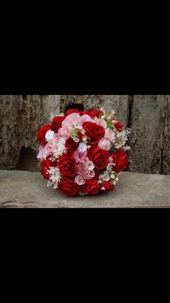 Ramo de novia preservado rojo - 7