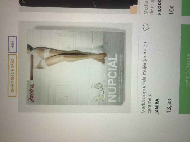 Medias novia blonda blanca - 1