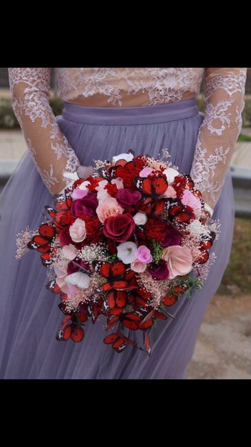 Ramo de novia preservado rojo - 2
