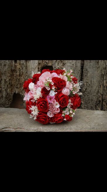 Ramo de novia preservado rojo - 7