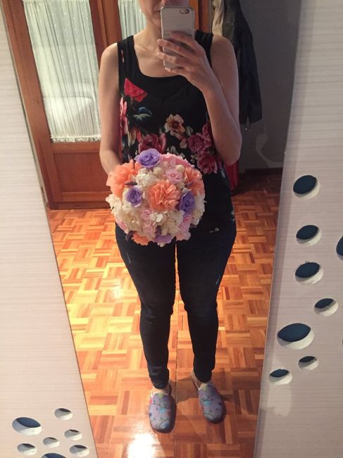Mi ramo de novia diy de papel y preservadas - 5