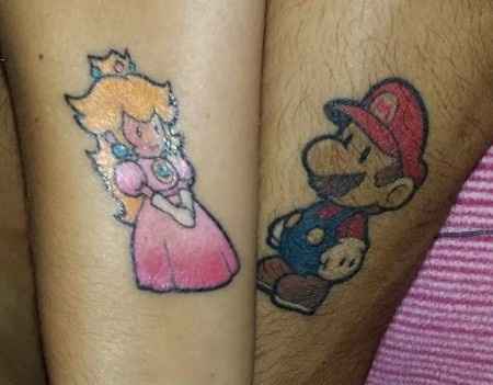 Peach y Mario