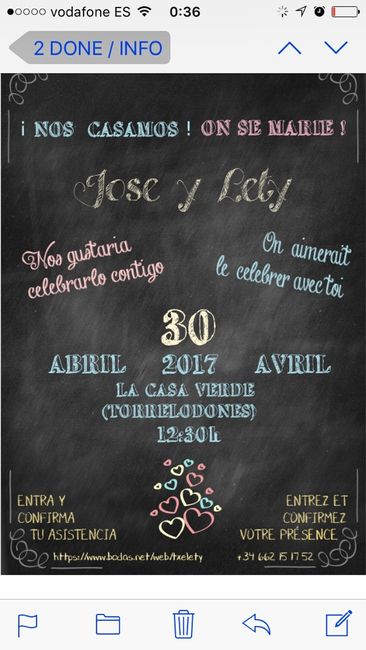 Invitaciones estilo pizarra - 1
