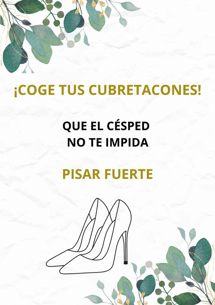 Cartel protector de tacones - 1