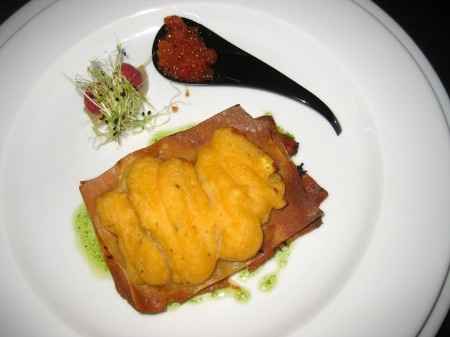 Crujiente de pasta con txangurro