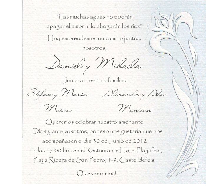 Texto invitación