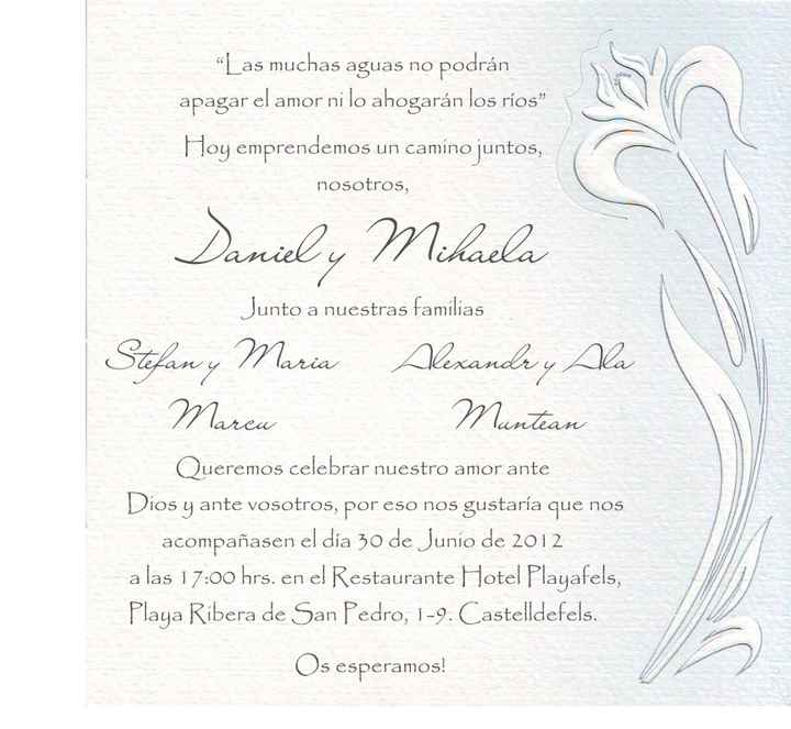 Texto invitación