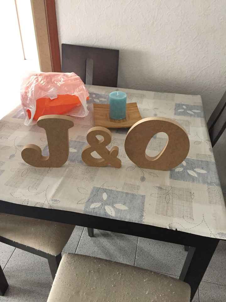 Letras iniciales de madera 