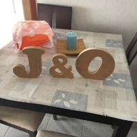 Letras iniciales de madera 