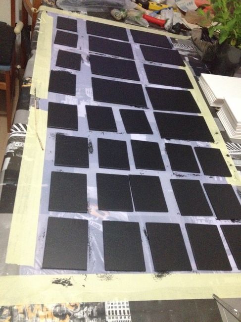 4 - Pintar con pintura de pizarra negra las tablillas