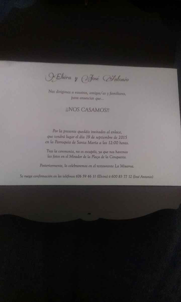 Invitación de boda