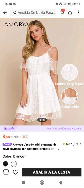 Vestido corto y blanco para la barra libre 2