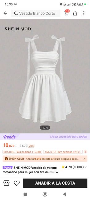 Vestido corto y blanco para la barra libre 3