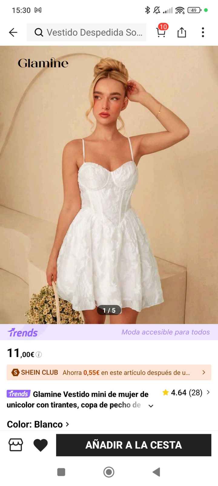 Vestido corto y blanco para la barra libre - 1