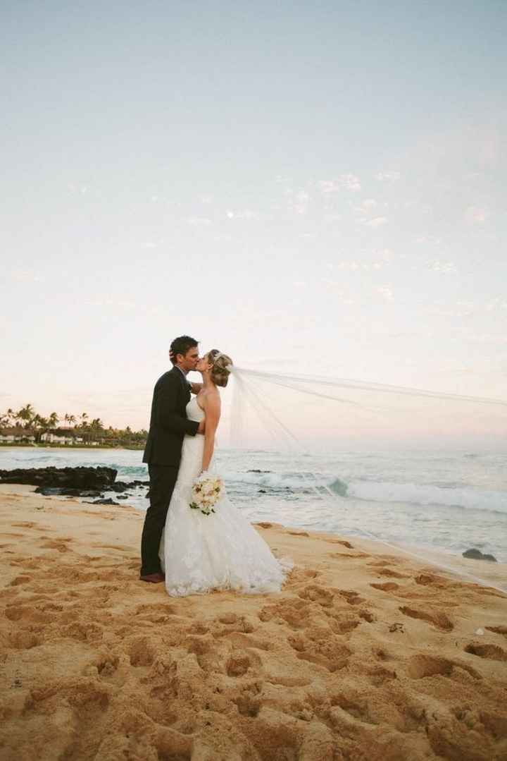 Veil on a beach shoot