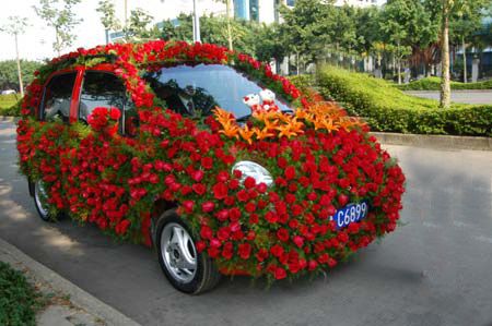 Decoración coche novios - 1