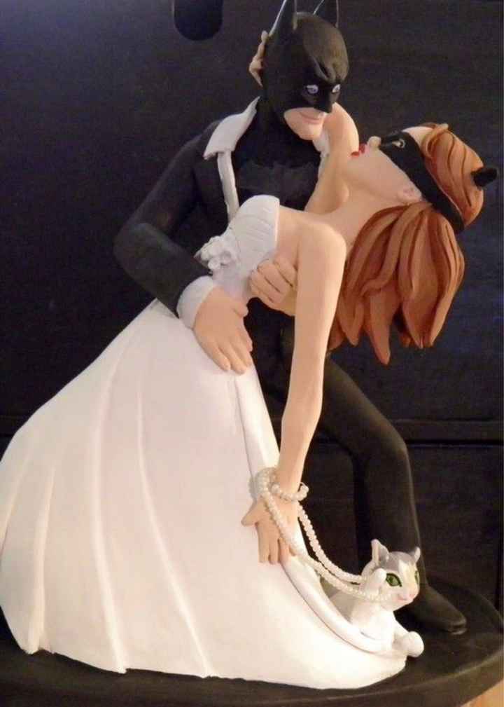Figuritas tarta de boda Batman y Catwoman. - 1