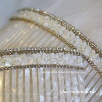 Pendientes y peinetas nacar - 2