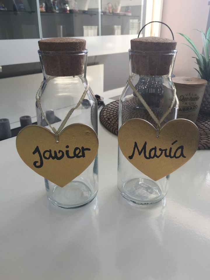 botellas corazones