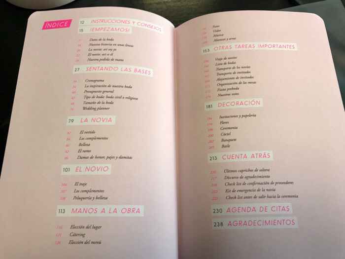 Agenda de boda - 2