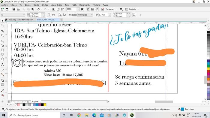 Invitación boda. 2