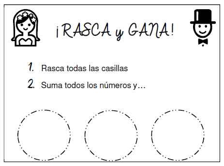 Tarjetas ¡rasca y Gana! - 1