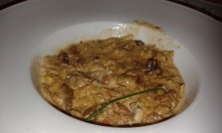 Risotto de setas y langostinos