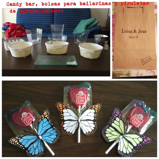 Agradecimientos y candy bar