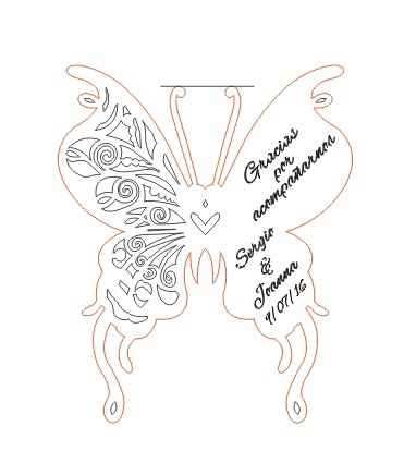 Mariposas de agradecimiento con escrito impreso!!sos - 2