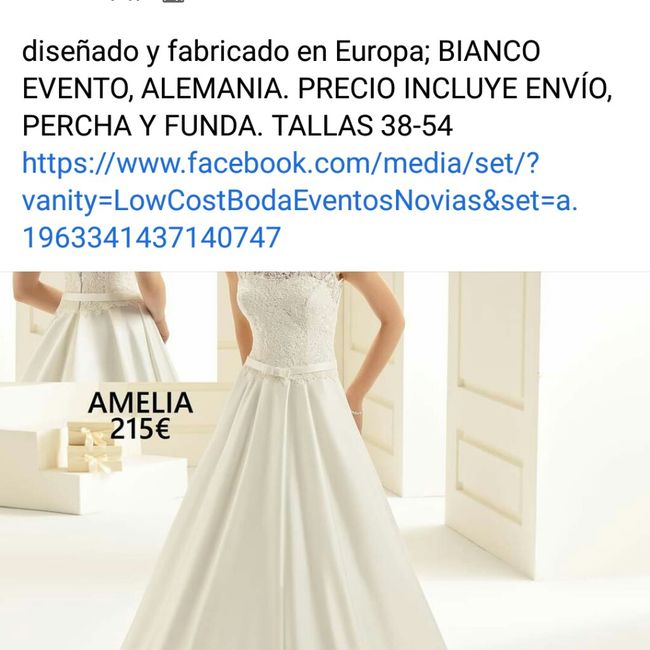 Vestido de novia a medida presupuesto entre 700-800€ en Madrid 1