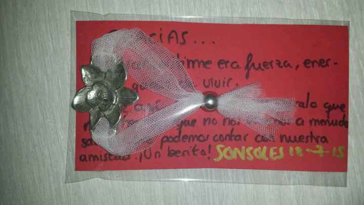 Pulsera hecha con tela del vestido de novia - 1