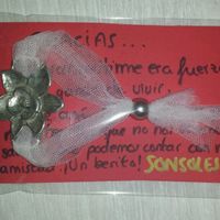 Pulsera hecha con tela del vestido de novia - 1