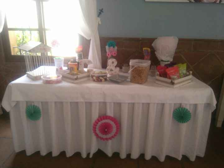 Mesa dulce, fotocall, mesa detalles y árbol de huellas - 1