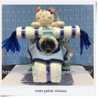 Moto pañales azul