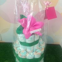 Tarta pañales flor
