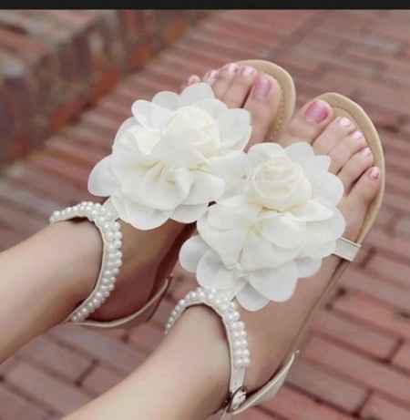 Sandalias flores 