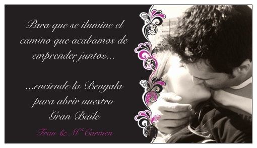 Tarjeta bengalas con foto