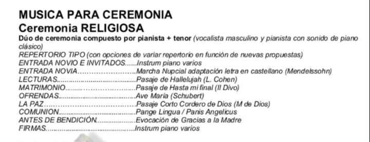 Música ceremonia religiosa - 1