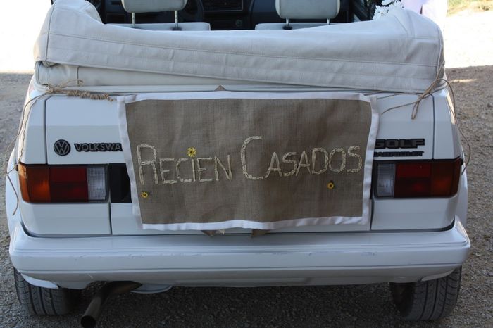 Cartel Recién Casados (coche)