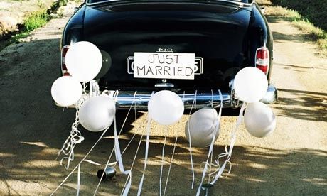 Cartel Recién Casados (coche)