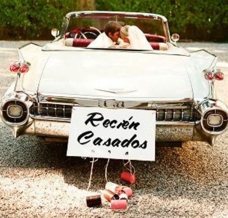 Cartel Recién Casados (coche)