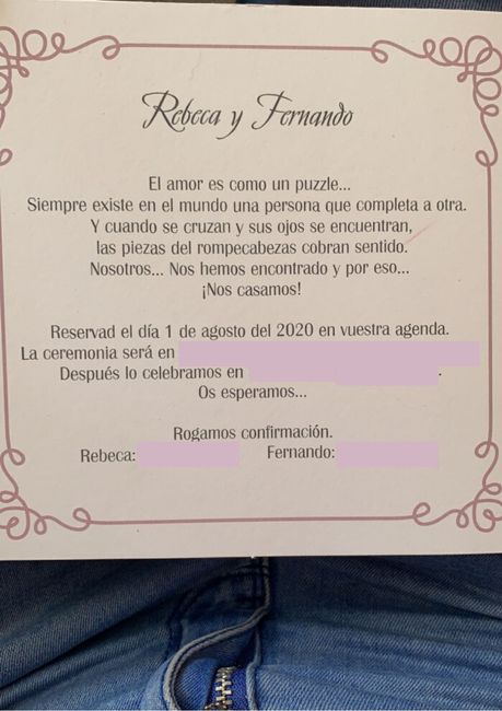 ¡Enséñanos tu invitación! 8