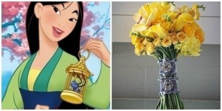 Ramos de novia inspirados en princesas Disney