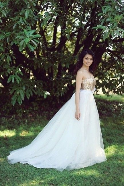 Vestido de novia brillante