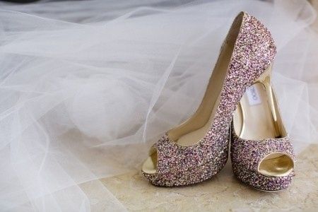 Zapatos de novia brillantes