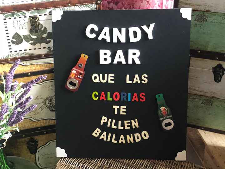 8. Cartel para el candy bar
