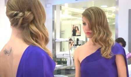 Semirecogido con ondas