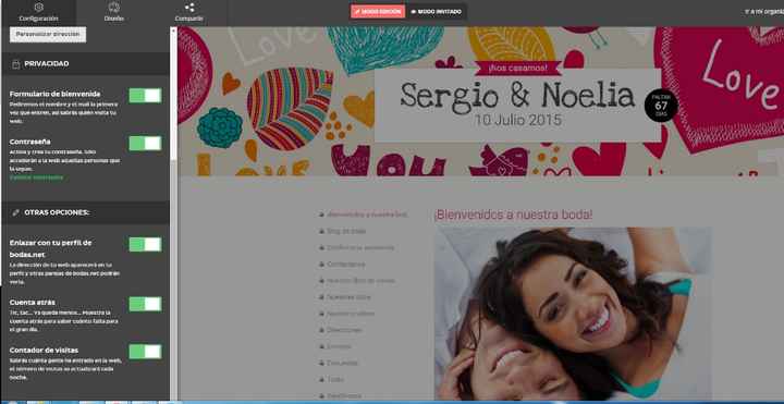 Nuevo diseño de la web de boda!